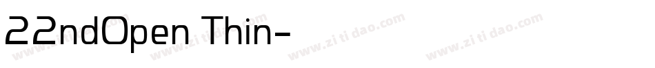 22ndOpen Thin字体转换